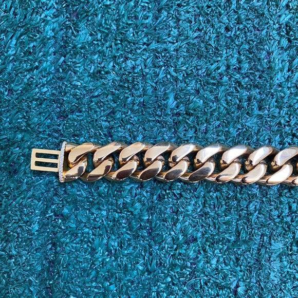 Gold Cuban link bracelet - Picture 4 of 7